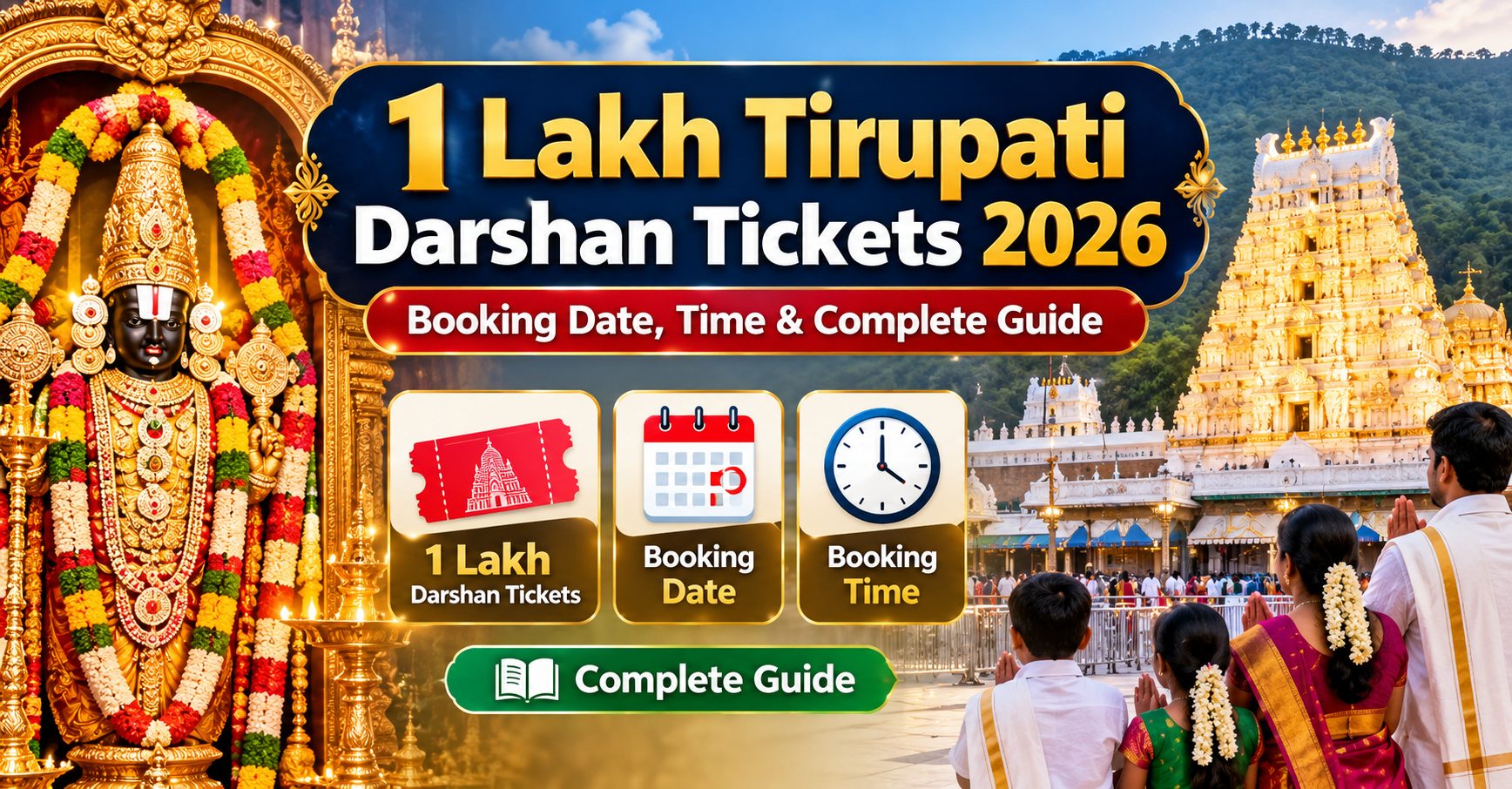 1 Lakh Tirupati Darshan Tickets 2026: Booking Date, Time & Complete Guide