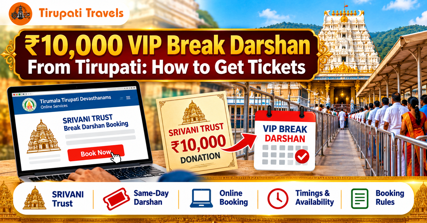 ₹10,000 VIP Break Darshan From Tirupati: How to Get Tickets
