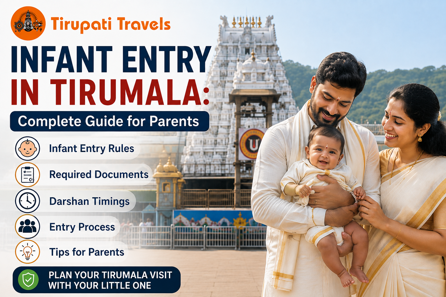 Infant Entry in Tirumala - TTD Infant Darshan 2026 Guide