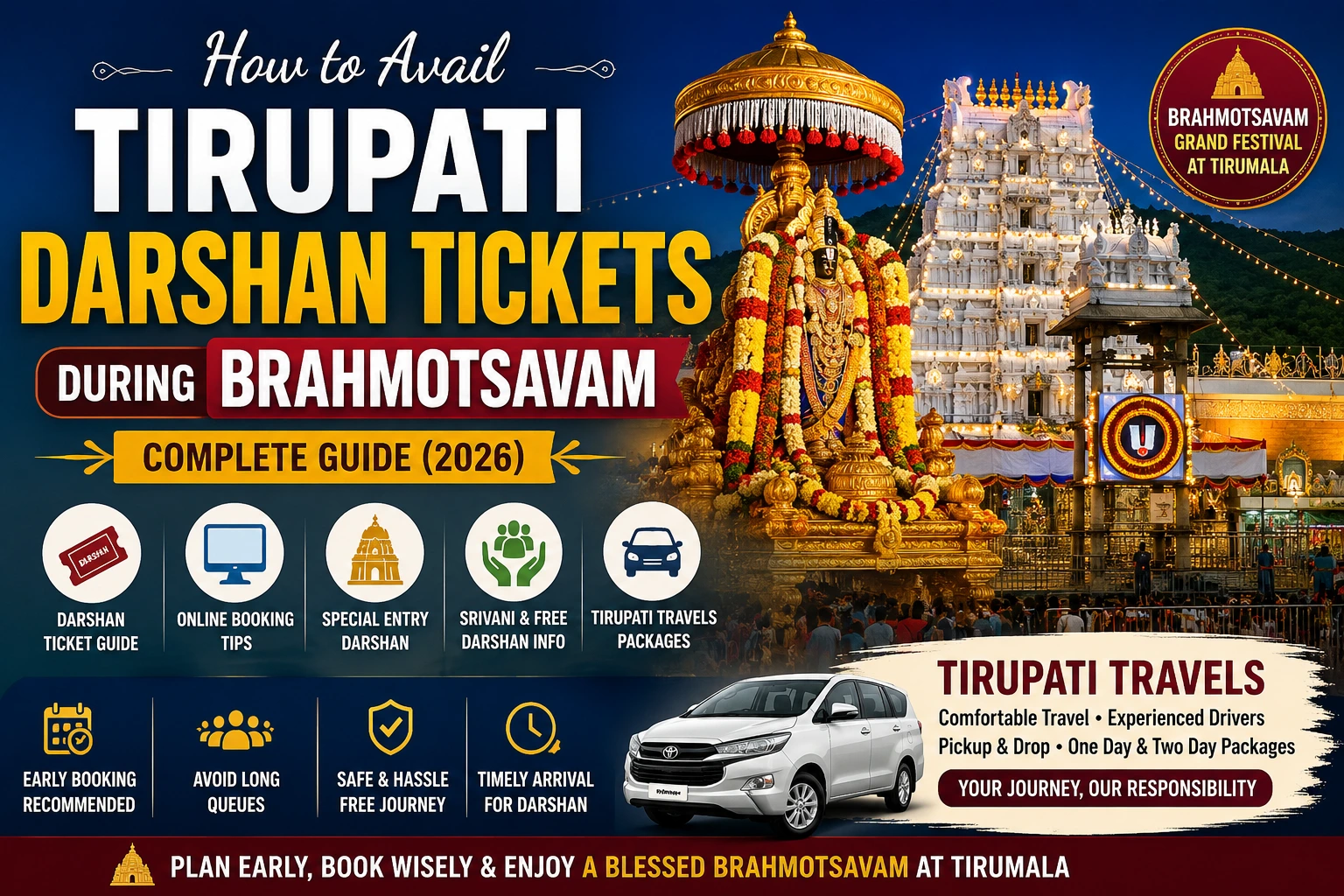 Avail Tirupati Darshan Tickets During Brahmotsavam