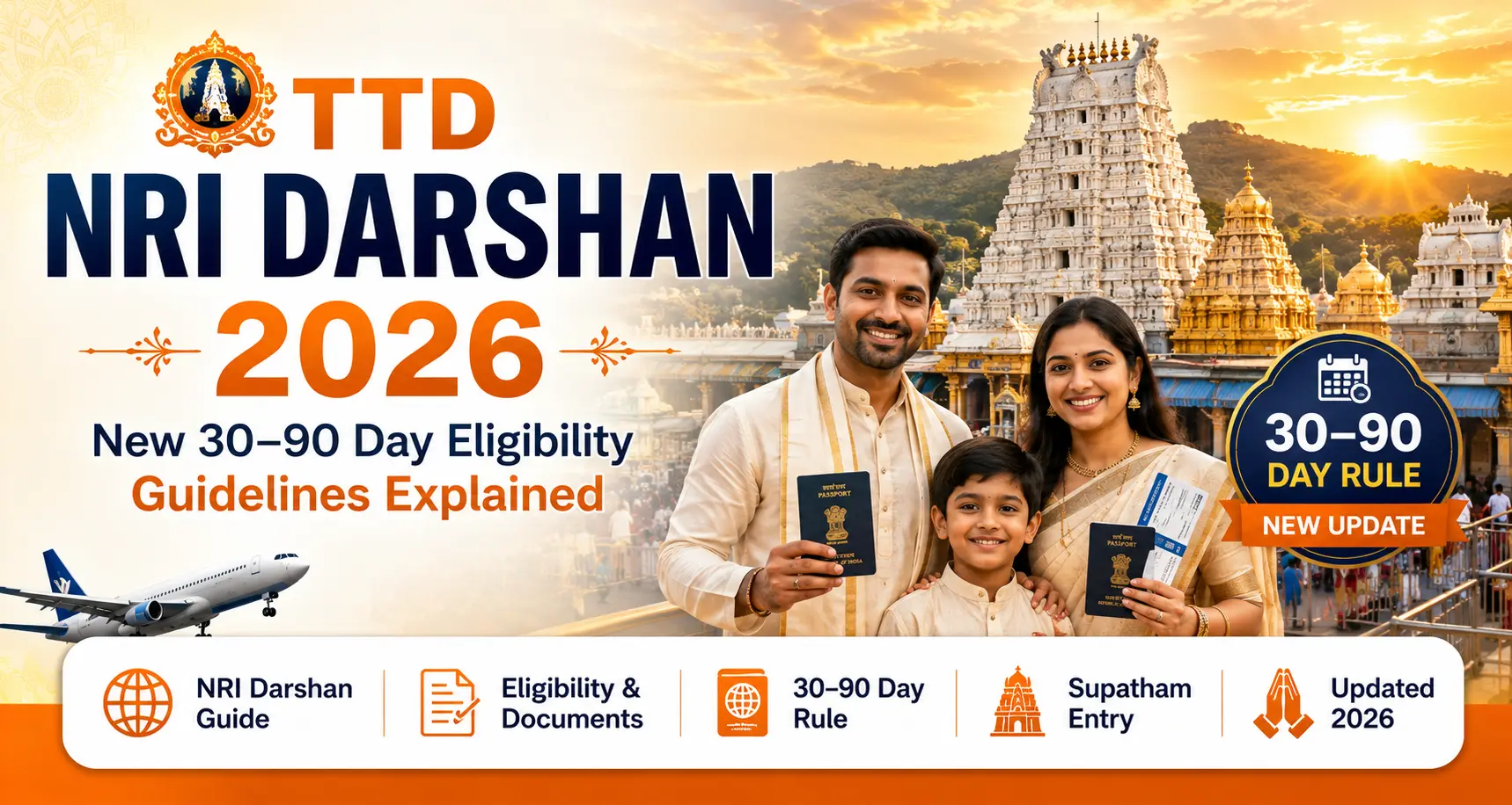 ttd nri darshan 30 days to 90 days Rule